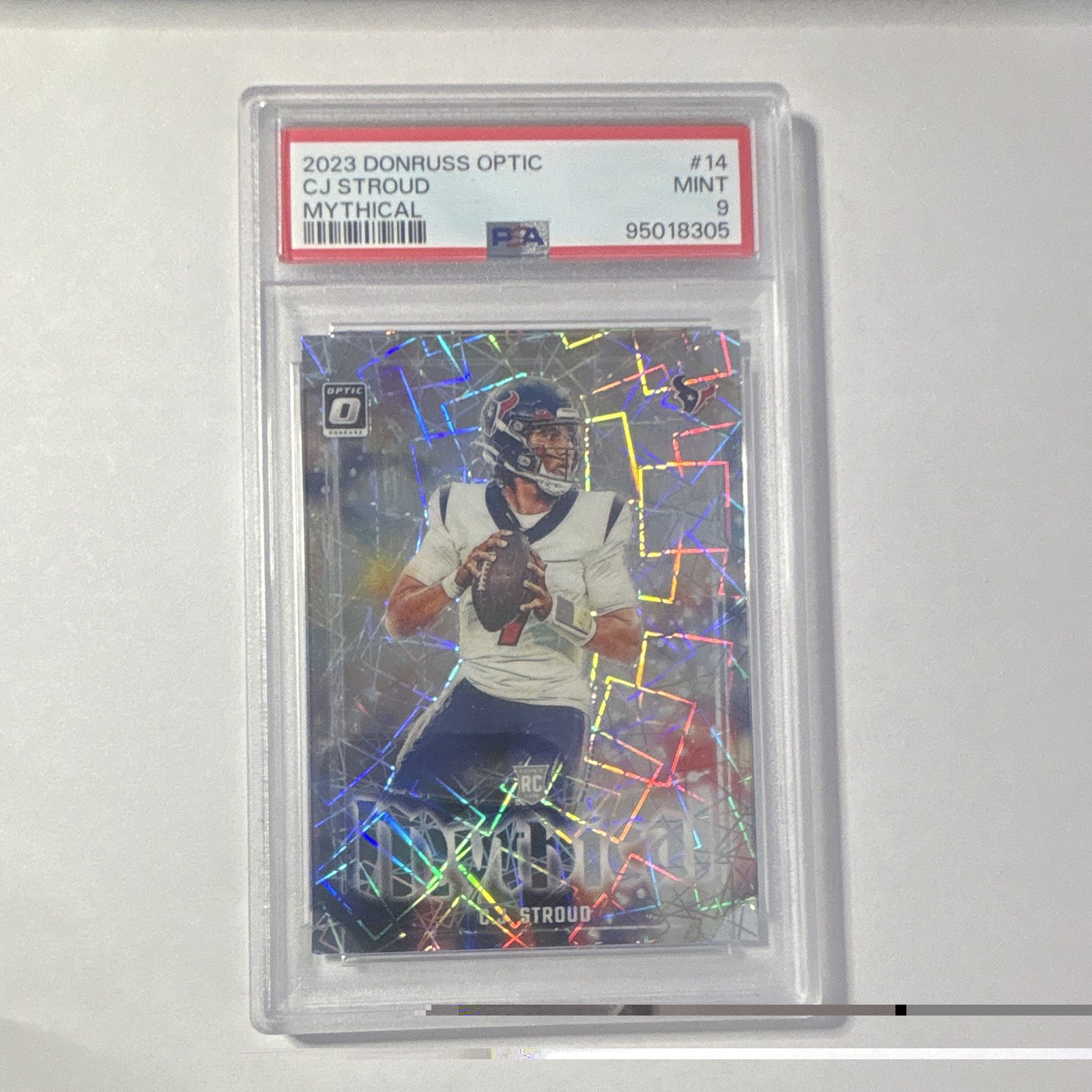 Panini 2023 Donruss Optic Mythical #14 C.J. Stroud RC PSA 9 Texans