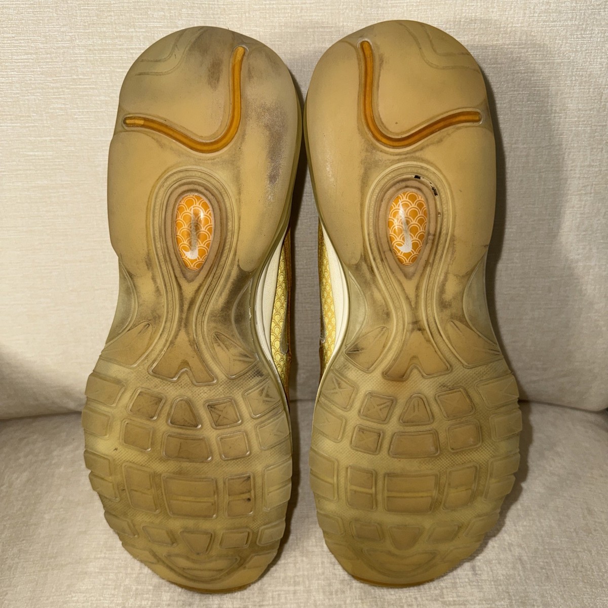 Size 14- Nike Air Max 97 Premium Koi Yellow White DQ9011-100 — product photo 9 of 12