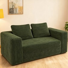 Sofa in a Box Memory Foam 2-Seater Corduroy Couch Memory Foam Couch No Install