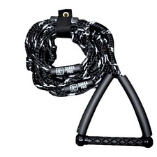 Wakesurf Rope with Handle - Adjustable 25 Foot Tow Rope with 10" Handle Black