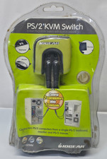 IOGEAR MiniView Micro 2-Port PS/2 KVM Switch with Built-in Cables GCS62WM Sealed