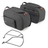 Kappa ST105 17L Seitenbagger + T129 Rahmen FüR Yamaha MT-03 2009-2011 Schwarz