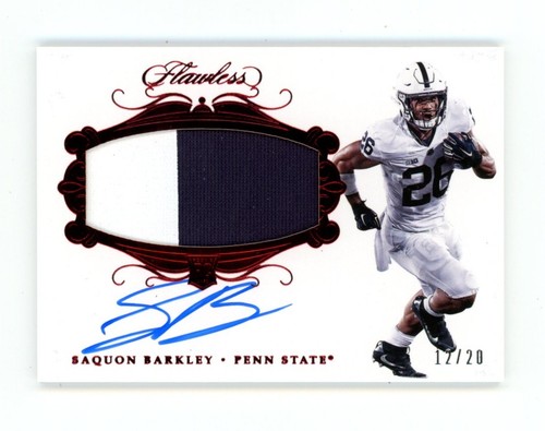2018 Flawless Collegiate Rookie Saquon Barkley RPA 2 Color  Patch Auto RC /20