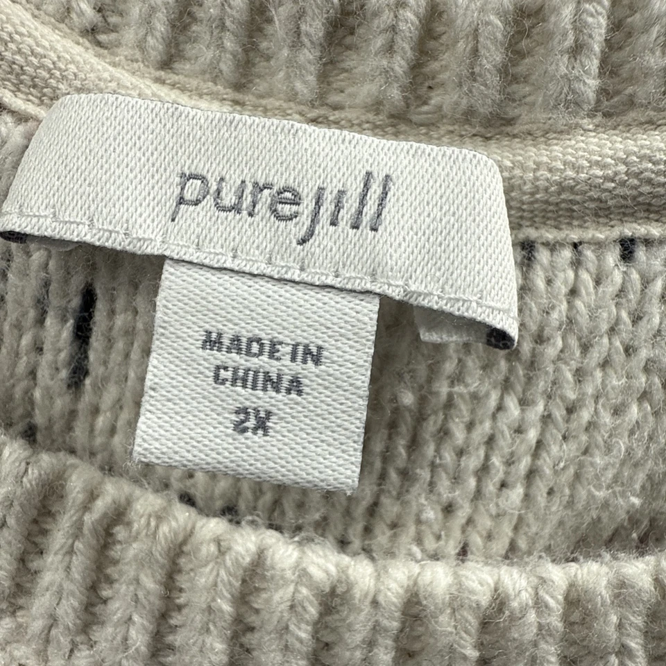 PureJill J Jill Women's Sweater Size 2X Colorful Textured Thick Knit Pullover - Image 3 of 4