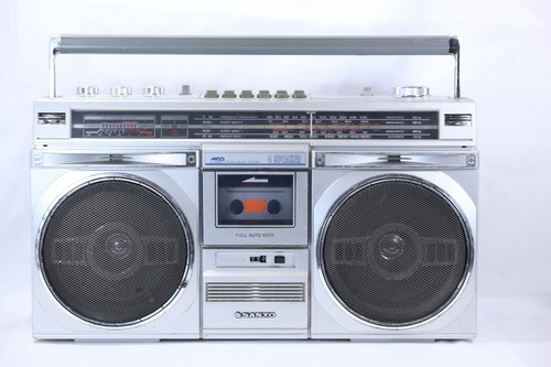VTG 80’s Sanyo M9935K Boombox Stereo Cassette Tape Deck Recorder Radio WORKING