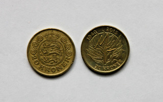 Dänemark 2 x 20 Kronen 1991 2015 Margrethe II