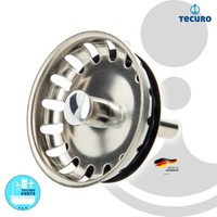 Tecuro SiebköRbchen Siebkorb Ø 54 Mm Mit Metall-FüHrungsstange 8 Mm Und Kugel