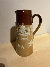 Vintage Royal Doulton Lambeth Stoneware Hunting Jug Hounds & Riders 19.5cm