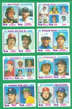 1982 TOPPS LEAGUE LEADER SET  NM/MT  SEAVER MURRAY  SCHMIDT x2   HENDERSON  RYAN