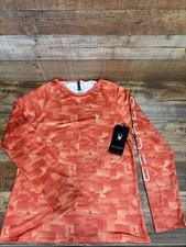 Spyder Swim Women  s Long Sleeve Rash Guard Shirt Medium Corn Orange UPF 30 New