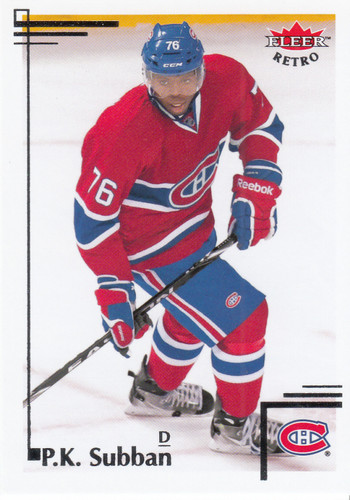 2012 Fleer Retro P.K. Subban #50 card