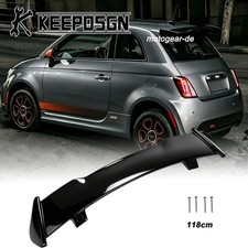 Für Fiat 500 Abarth Dachspoiler Heckspoiler Flügel Lippe Tuning Glänzend Schwarz