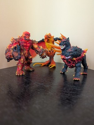 Schleich SET Eldrador Feueradler LavaMonster Höllenhund