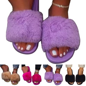 purple fluffy heels