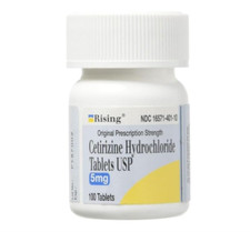 Rising Pharma - Cetirizine HCL 5 mg - Antihistamine Seasonal Allergy Tablets,100