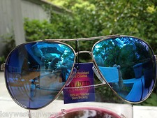 Funda KeyWest Sun para hombre lg. ParrotHead'n Blue 'Manta-Ray Aviator' polarizada UV'ban-yan'