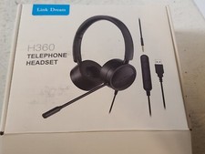 Link Dream H360 Telephone USB Headset With Microphone Lightweight Folding HD Web