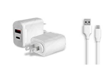 Home Wall AC Charger+6ft Long USB Cord Cable for Consumer Cellular ZTE Avid 579