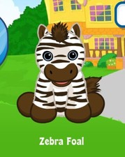 Webkinz Classic Zebra Foal Virtual Adoption Code Only
