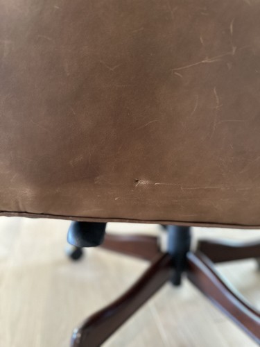 Seven Seas Seating Brown Leather Executive Office Swivel Seat - Picture 9 of 18