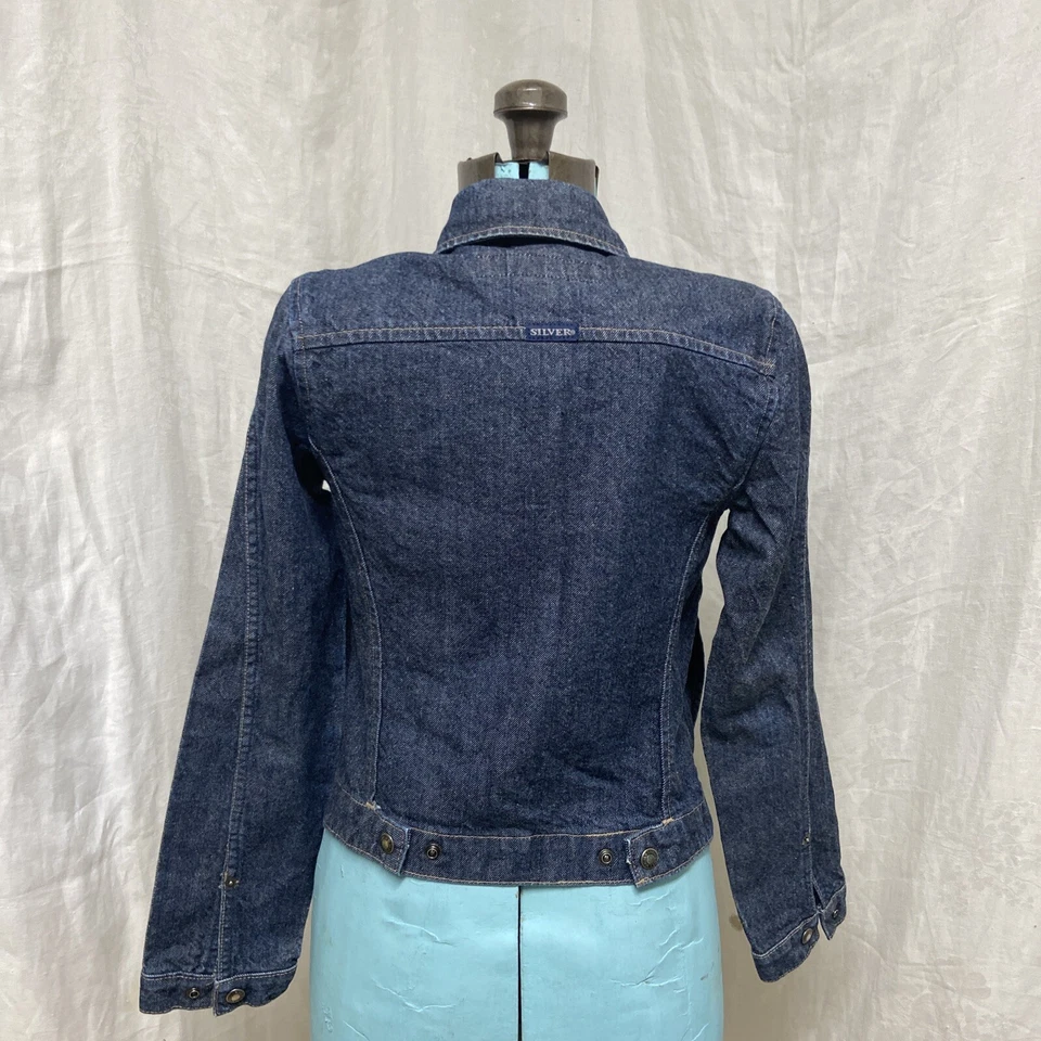 Silver Jeans Co. джинсовой ткани Jean куртка женщин размер маленький резинке искусственно состаренный - Изображение 4 из 4