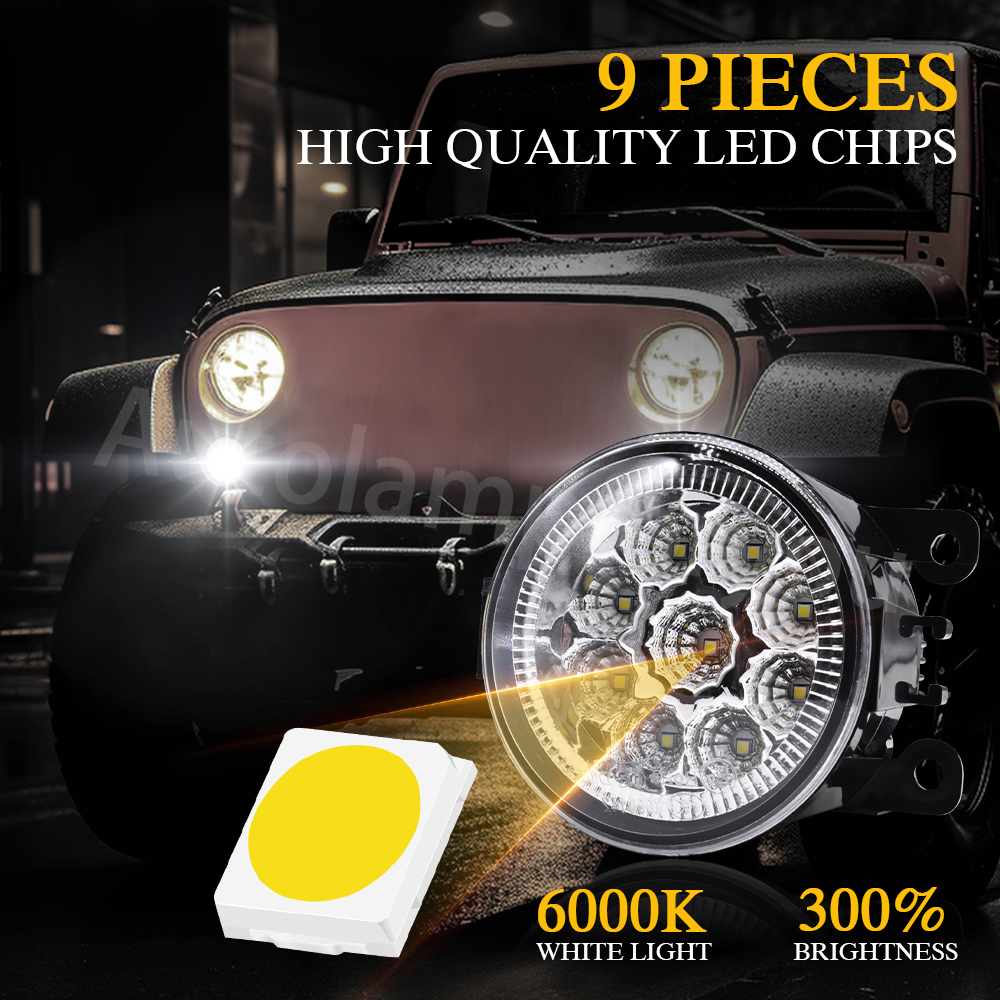 Pair Clear Fog Lights For Nissan Xterra 2005-2015 & Frontier 2010-2017