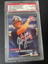 JEFF FRANCOEUR  2002 DANVILLE BRAVES CARD SIGNED MINT 9 AUTOGRAPHED # 12