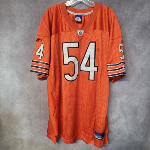 Vintage Reebok NFL Chicago Bears Brian Urlacher Orange Jersey Mens 56 3XL Sewn - Picture 1 of 9