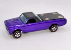 WOW 1968 Custom Fleetside Near Mint Purple Color  Original Redline HotWheels Car