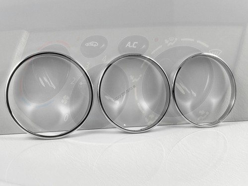 Anillos de aluminio pulido para panel de control de calefacción 3 piezas para Opel Vivaro 2001-2014 - Imagen 4 de 8