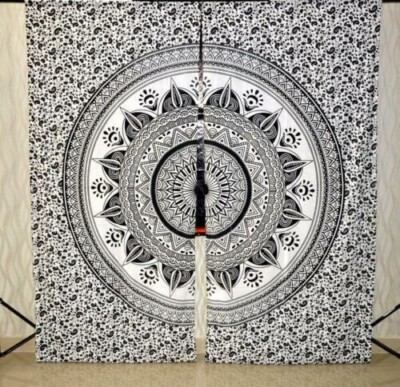 Baumwolle Blumen Vorhang Mandala Gobelin Vorhang Indisch Wand Hippie Hänge Fe...