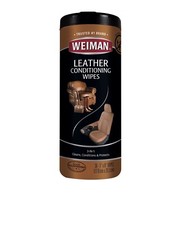 Weiman Leather Cleaner Conditioner Wipes With UV Protection, Prevent Cracking