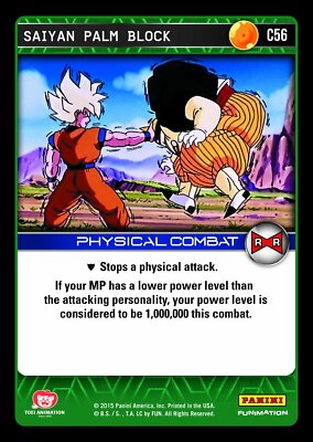DBZ Dragon Ball Z TCG Card Panini Evolution C56 Saiyan Palm Block