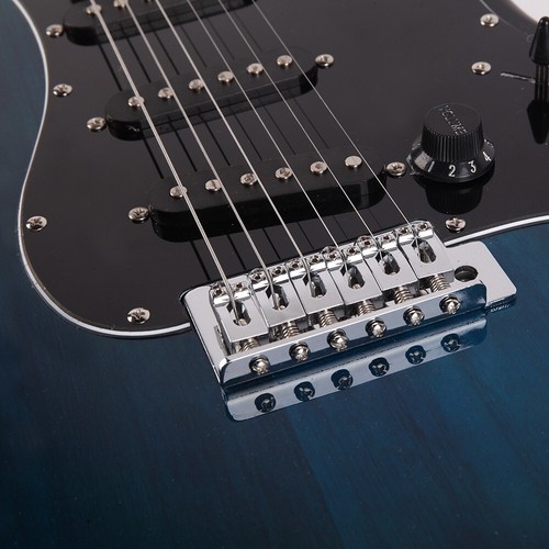 GST Stylish Electric Guitar Kit with Black Pickguard Dark Blue - Picture 9 of 16