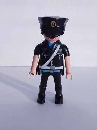 Vintage 1992 Geobra Playmobil Police Officer Action Figure Toy