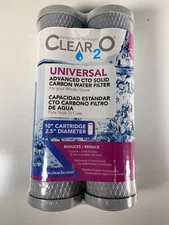 Clear2O Advanced CTO Solid Carbon Water Filter Cartridge Whole House 10" x 2.5"