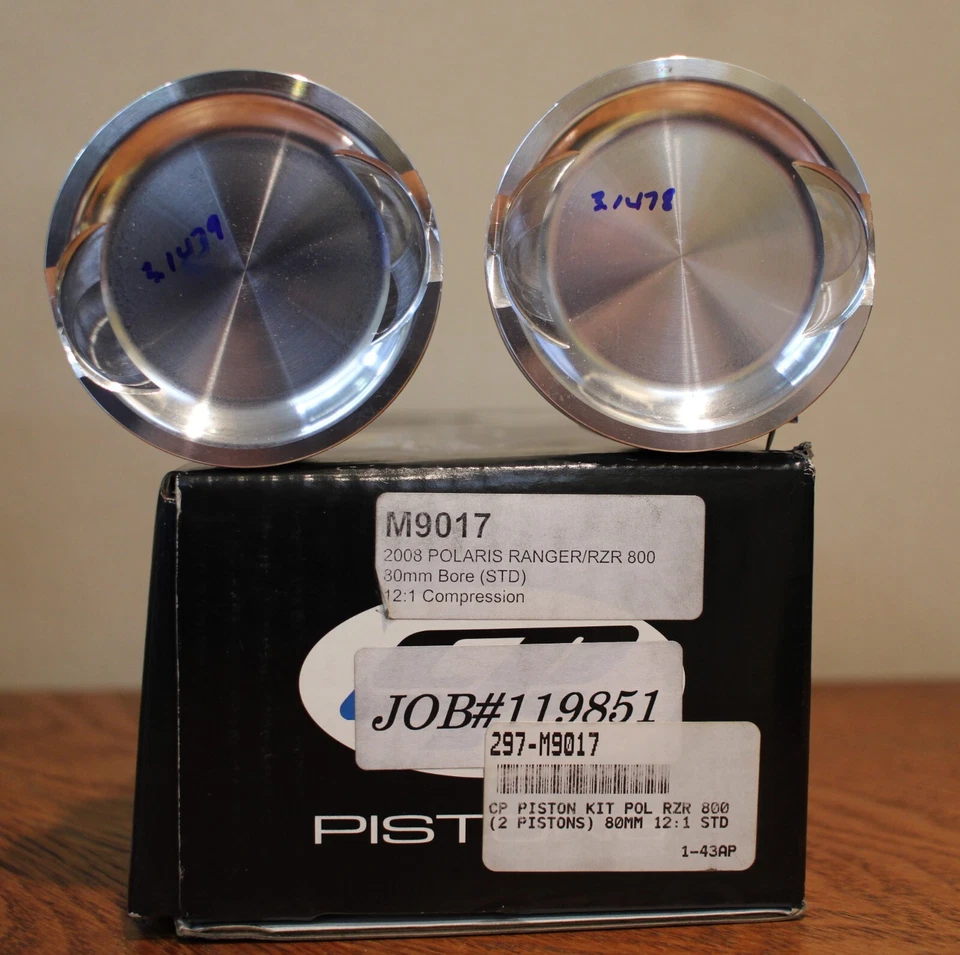 CP PISTONS M9017: POLARIS RANGER/RZR 800 08-2014 STD BORE 80mm 12:1 COMP - Image 2 of 2