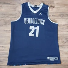 Georgetown Hoyas #21 Jordan Nike Navy 2010 Jersey Men XXL 2XL Jason Clark