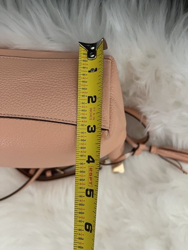 Coach Andy Crossbody 2 Way Bag Purse CA213 Blush Pebbled Leather Horse Carriage - Picture 16 of 18