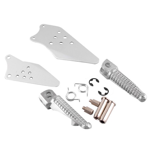 Front Foot Pegs Footrest Bracket Silver fit Kawasaki Ninja ZX10R 2004 2005 - Picture 3 of 4
