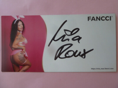 Mia Roux - Model / Erotik, FANCCI Autogrammkarte (105x210mm)