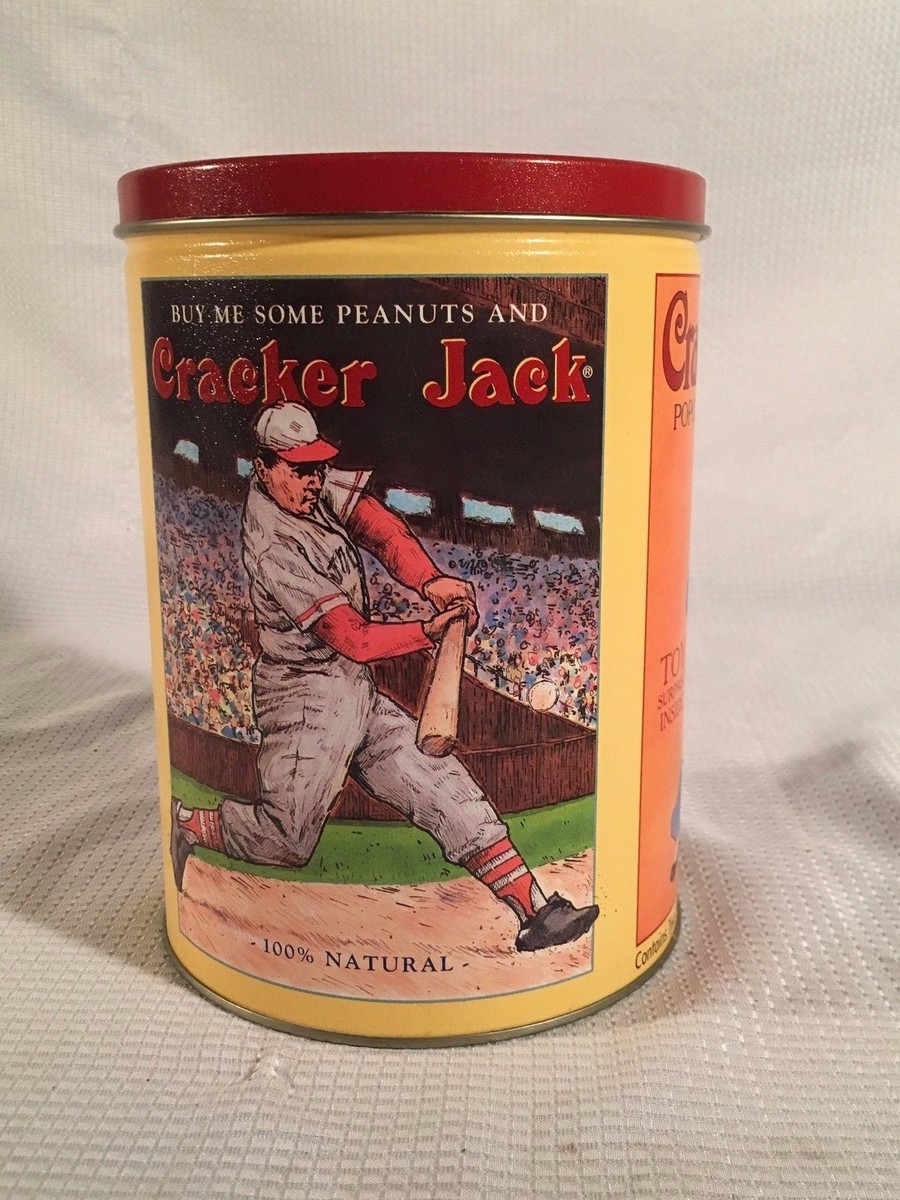 Vintage 1991 Time for Cracker Jack Tin 8.5