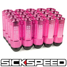 Sickspeed 20pc Pink Aluminum Extended 50mm 3 Pc Lug Nuts Wheels 12x1.25 L12 Sickspeed 20pc Pink Aluminum Extended 50mm 3 Pc Lug Nuts Wheels 12x1.25 L12
