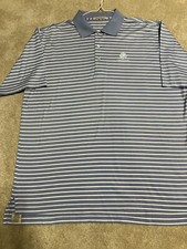 Peter Millar Summer Comfort Frederica Golf Club Stripe Polo Shirt Men's Size L