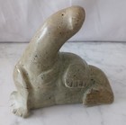 Vintage Canada Eskimo INUK Art Carved Soapstone Walrus Sculpture By R. Ulayuk