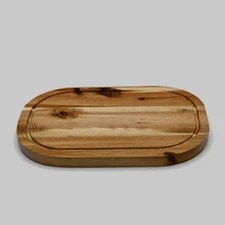 Acacia Serving Rounded cutting Board Wood 20" X 11"