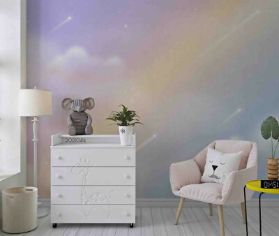3D Sky Rainbow Meteor Self-adhesive Removable Wallpaper Murals Wall 72
