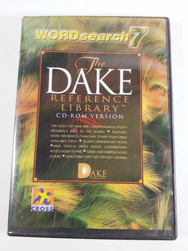 The Dake Reference Library WordSearch 7 CD-Rom Bible Word Search Windows XP - Picture 2 of 7