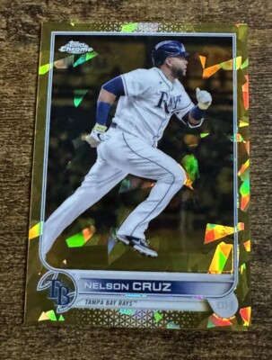 2022 Topps Chrome Sapphire Gold Refractor /50 #71 Nelson Cruz Rays Rare SSP