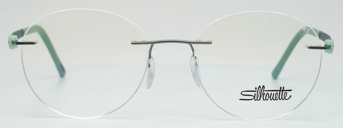 SILHOUETTE 4497 40 6054 Green Womens Butterfly Rimless Eyeglasses